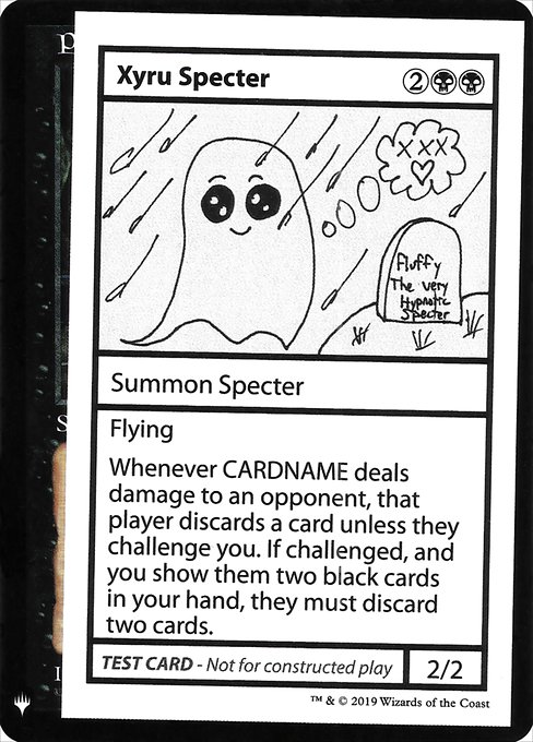 ■エンブレムあり■《Xyru Specter》[Mystery Booster Playtest Cards] 黒R